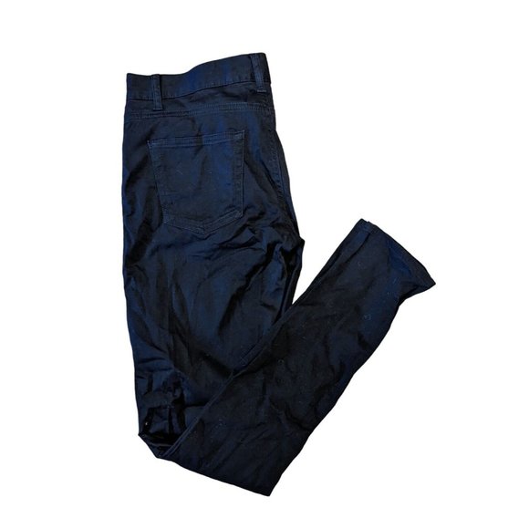 H&M Women's Black Cotton Blend Belt Looped Straight Leg Denim Jeans Size 10 - Picture 2 of 3